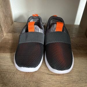 NWT Kids Cat & Jack Grey and Orange Slip On Water Shoes
